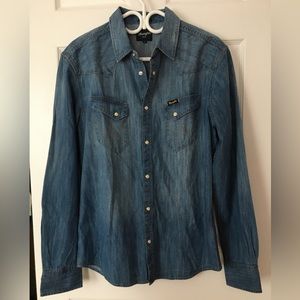Wrangler | Denim snap button down
